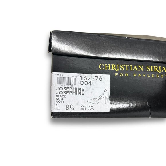 Christian Siriano Black Josephine Lace-Up Heels Size 8.5 Pointed Toe Cutout Desi - Picture 8 of 8